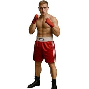 FIGHT-FIT - Boxing Shorts / Boxhosen / Rot-Weiss / Medium