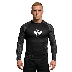 FIGHTERS - Rashguard / Tribal / Schwarz / Medium