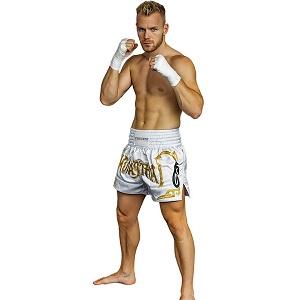 FIGHTERS - Muay Thai Shorts / Weiss-Gold / Medium
